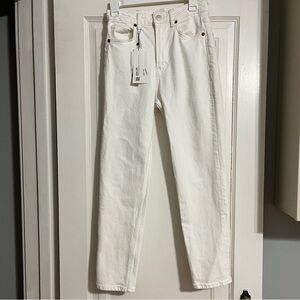 NWT | Zara White Straight-Leg Jeans